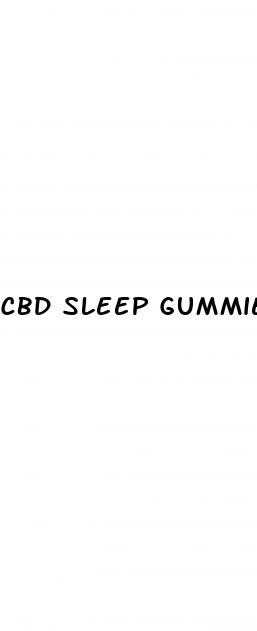 cbd sleep gummies without thc