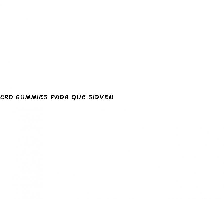 cbd gummies para que sirven