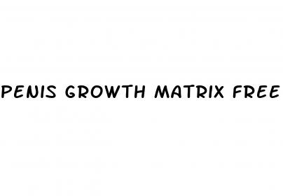 penis growth matrix free