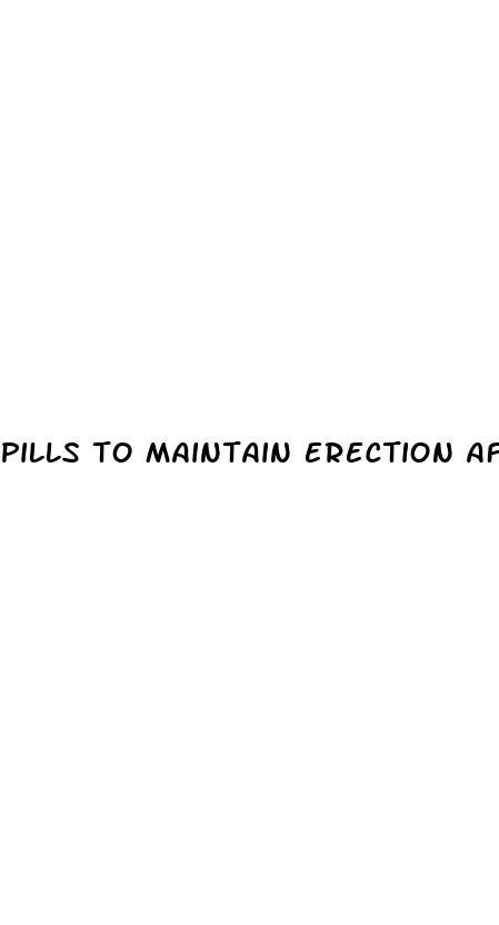 pills to maintain erection after ejaculation