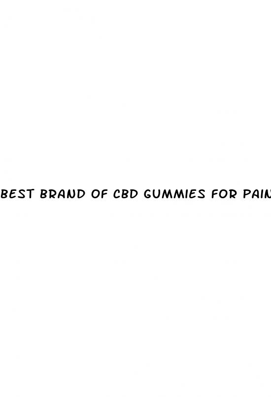 best brand of cbd gummies for pain