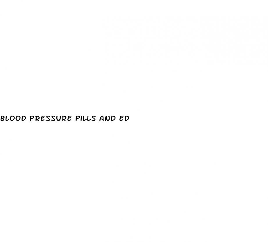 blood pressure pills and ed