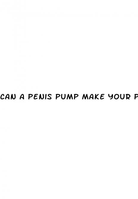 can a penis pump make your penis bigger
