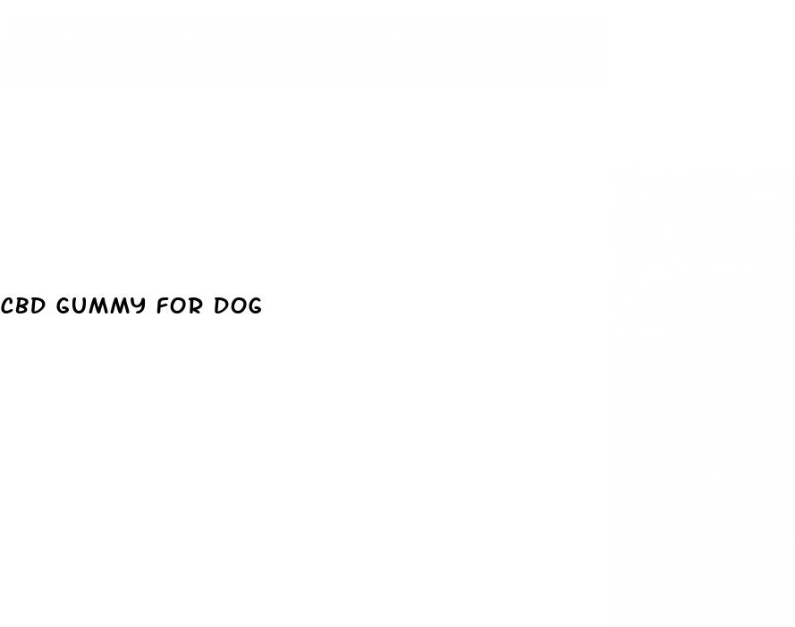 cbd gummy for dog