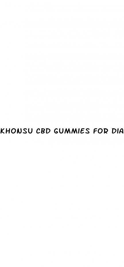 khonsu cbd gummies for diabetes