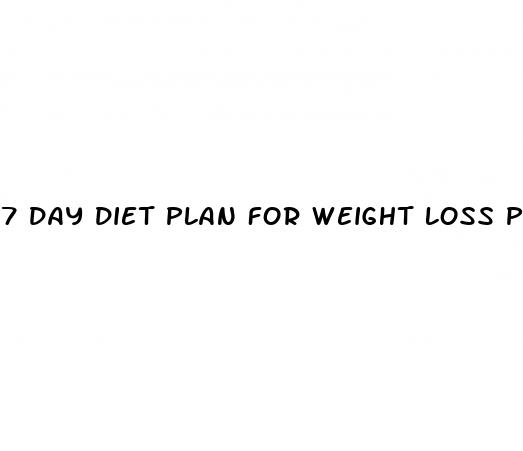 7 day diet plan for weight loss pdf free