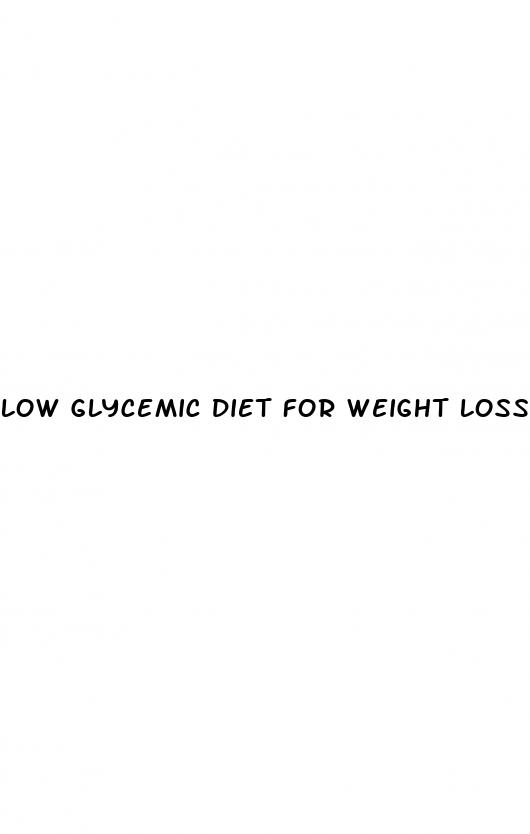 low glycemic diet for weight loss