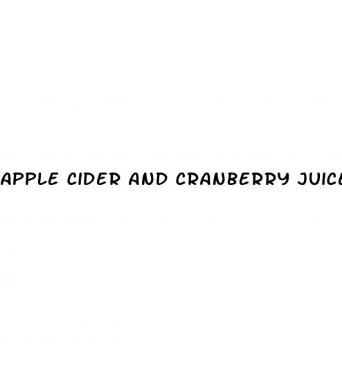apple cider and cranberry juice for weight loss