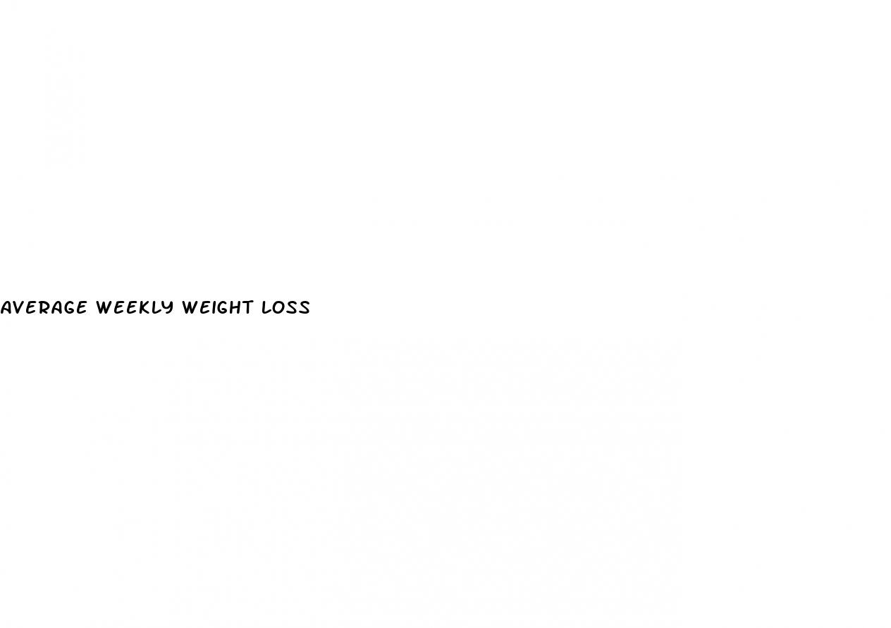 average weekly weight loss