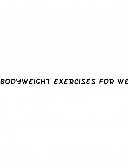 bodyweight exercises for weight loss