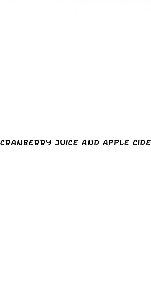 cranberry juice and apple cider vinegar to lose weight