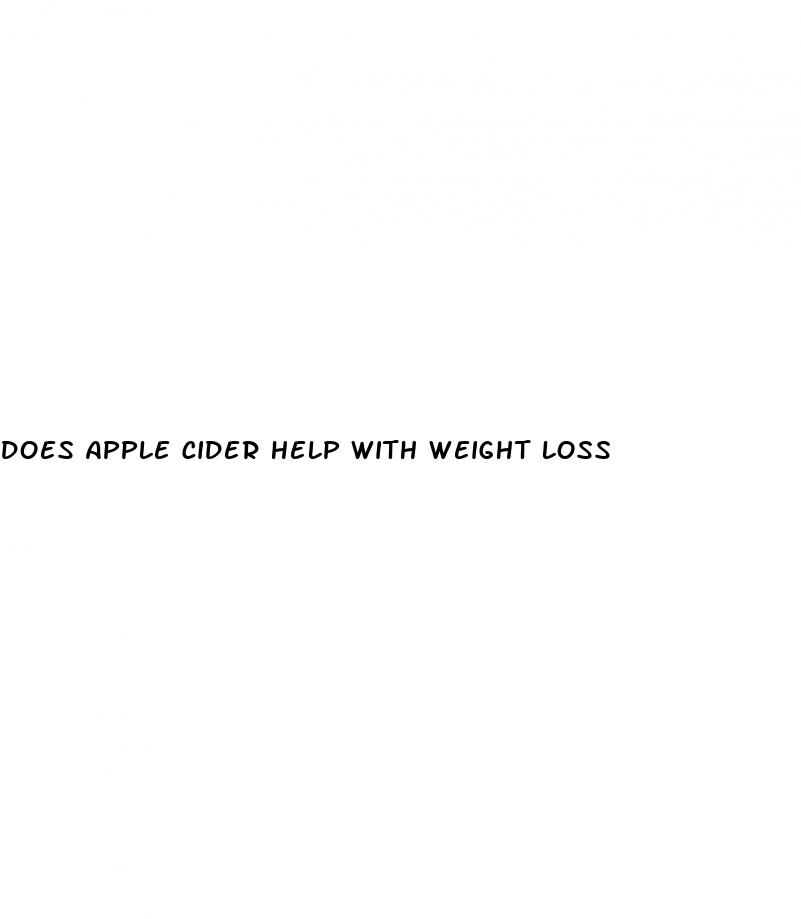 does apple cider help with weight loss