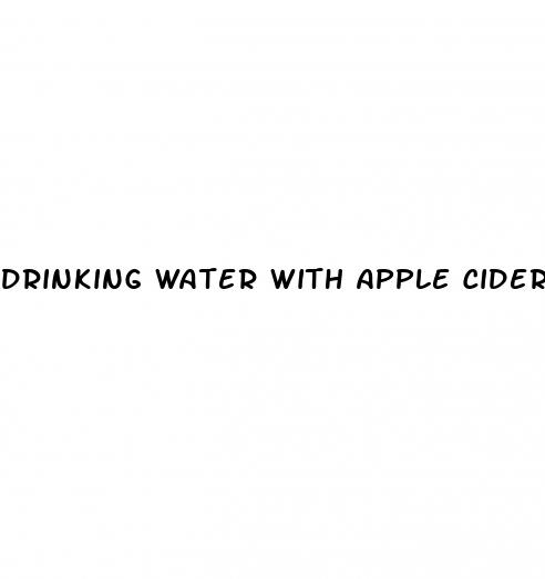 drinking water with apple cider vinegar