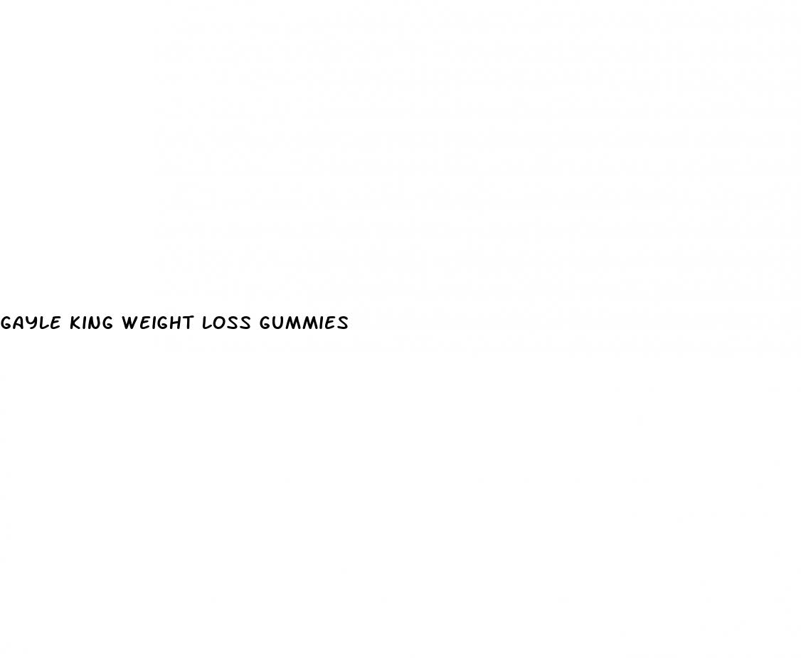 gayle king weight loss gummies