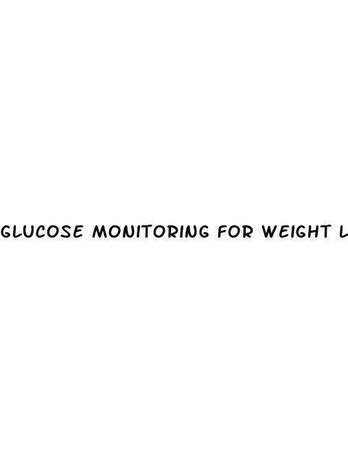 glucose monitoring for weight loss
