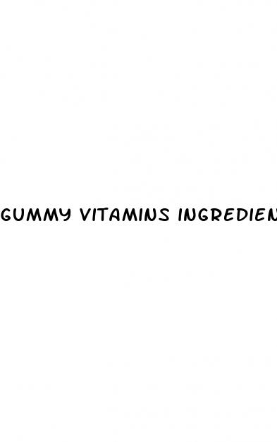 gummy vitamins ingredients