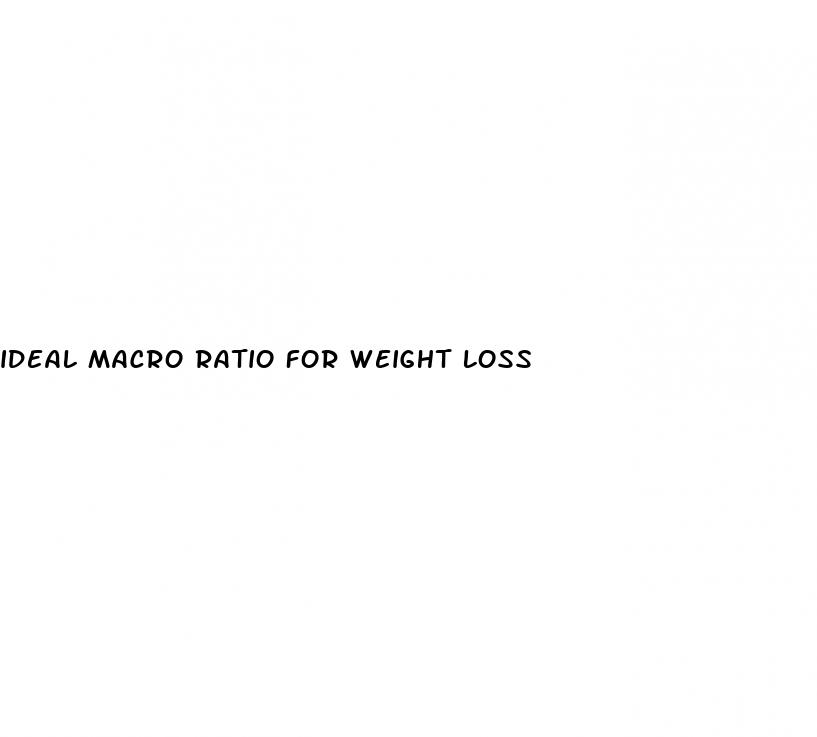 ideal macro ratio for weight loss