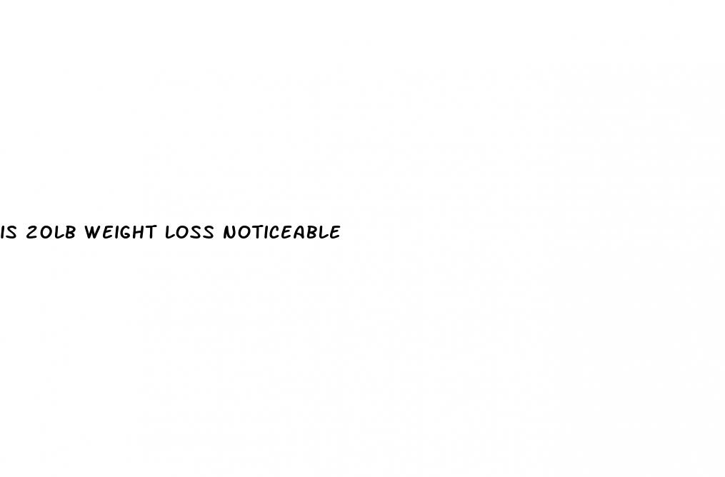 is 20lb weight loss noticeable