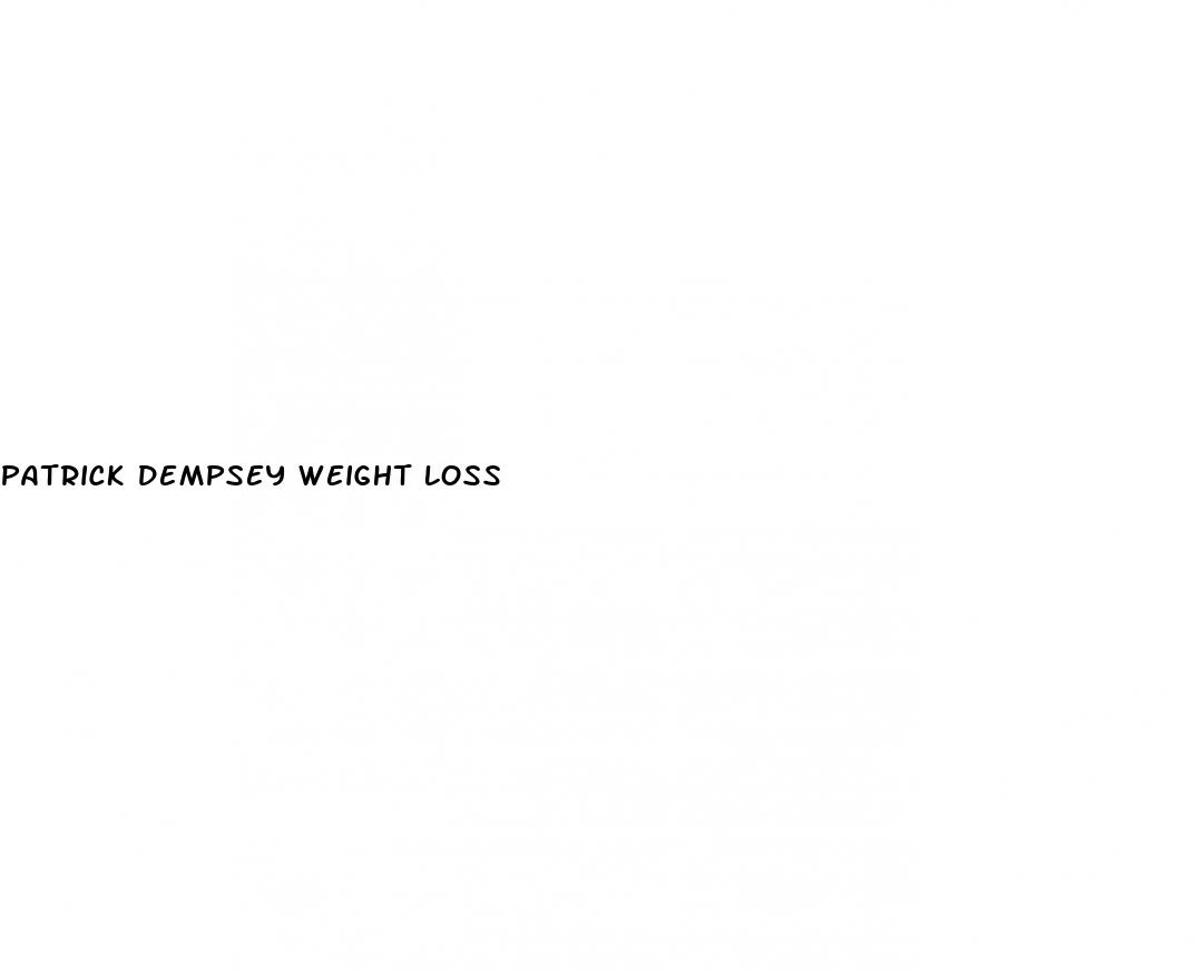 patrick dempsey weight loss