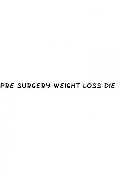pre surgery weight loss diet plan