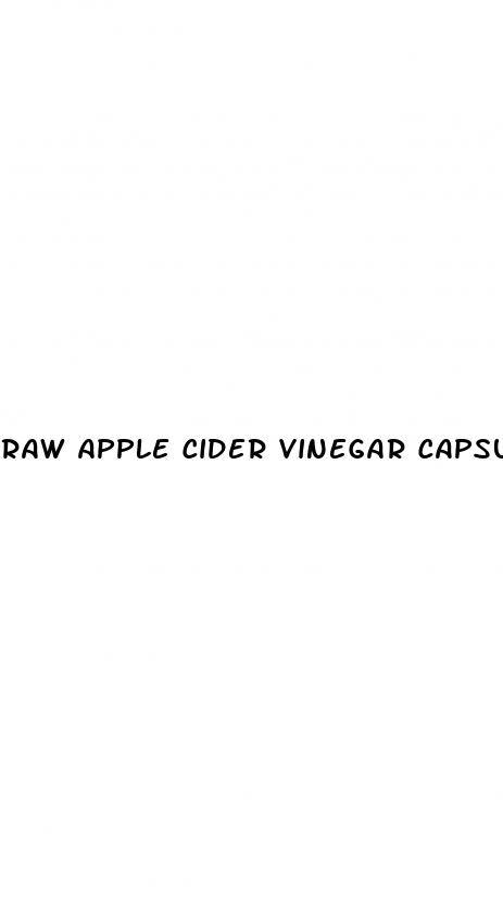 raw apple cider vinegar capsules