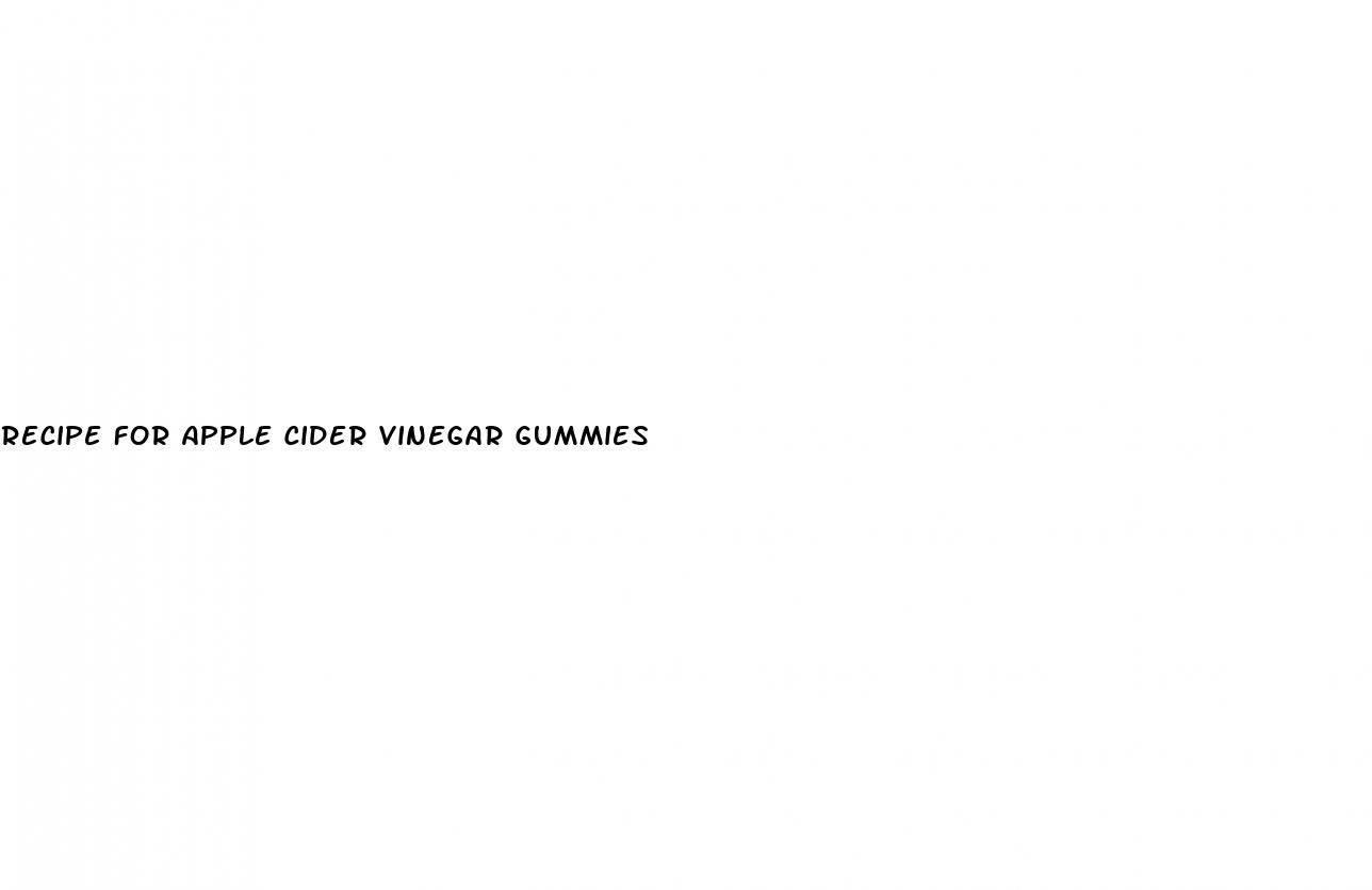 recipe for apple cider vinegar gummies