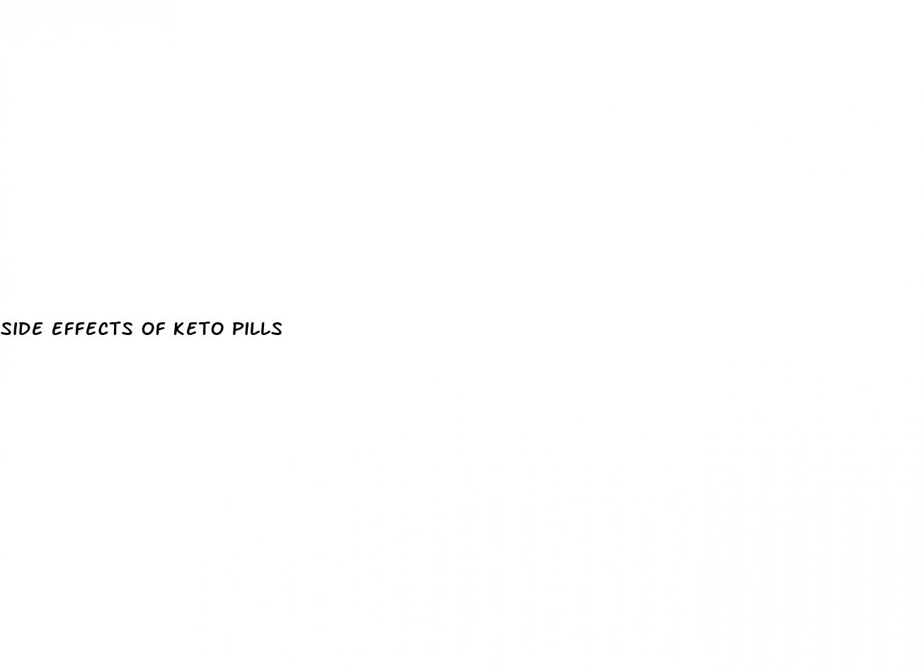 side effects of keto pills