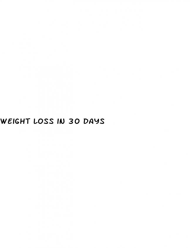 weight loss in 30 days