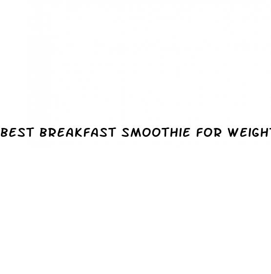 best breakfast smoothie for weight loss