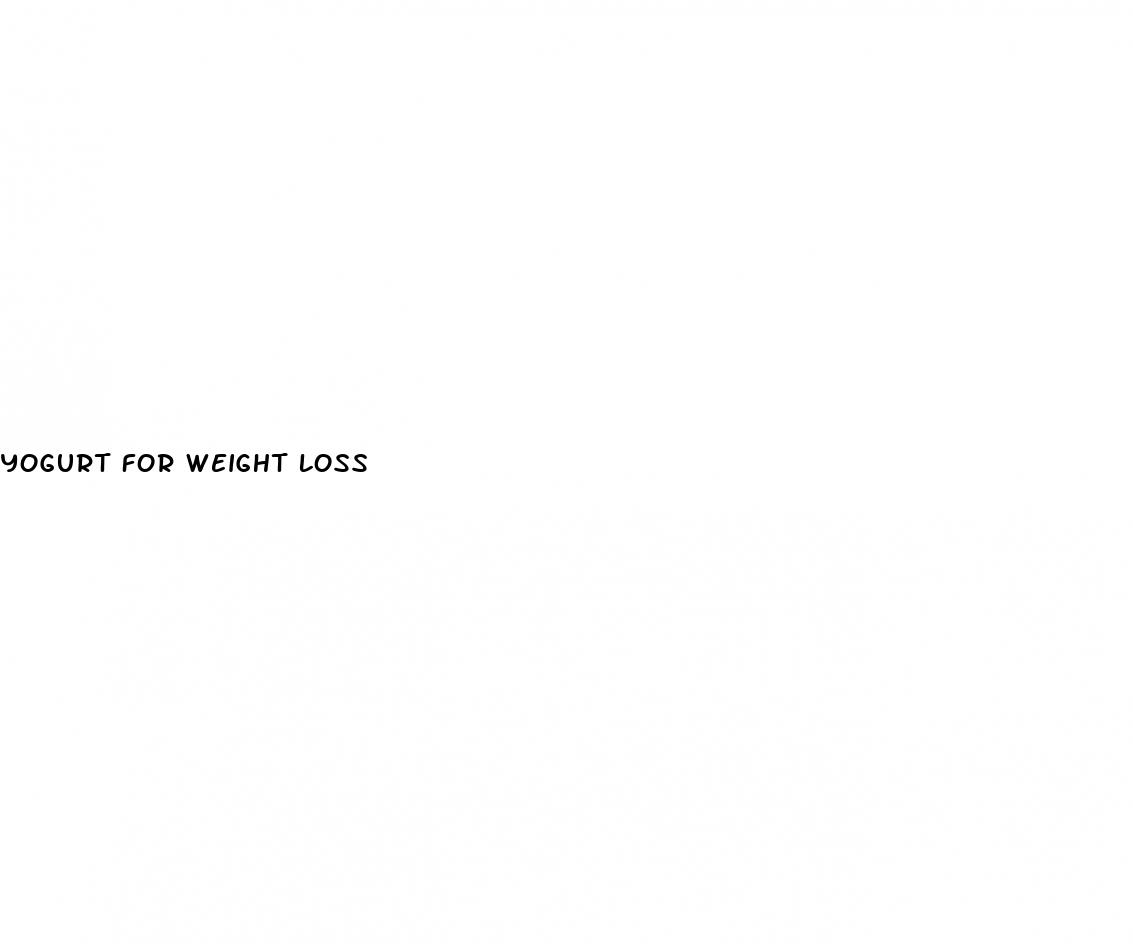 yogurt for weight loss