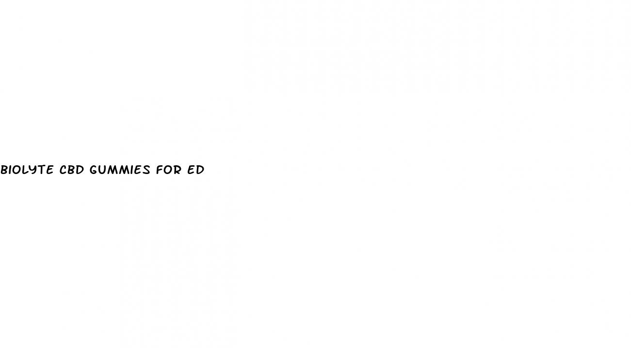 biolyte cbd gummies for ed