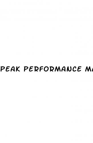 peak performance male enhancement pills