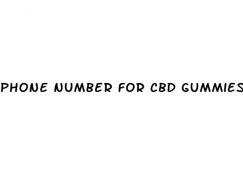 phone number for cbd gummies