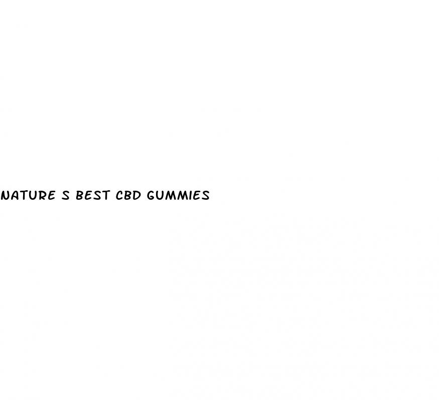 nature s best cbd gummies