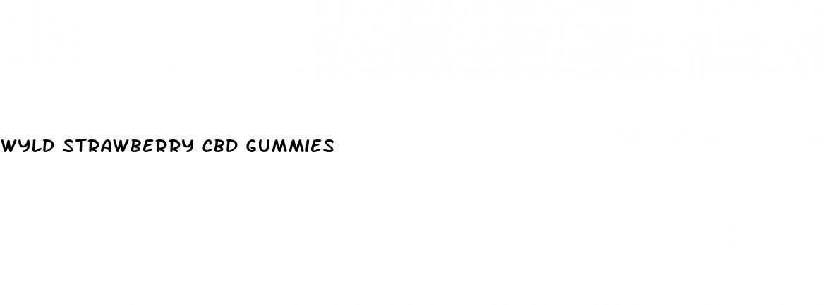 wyld strawberry cbd gummies