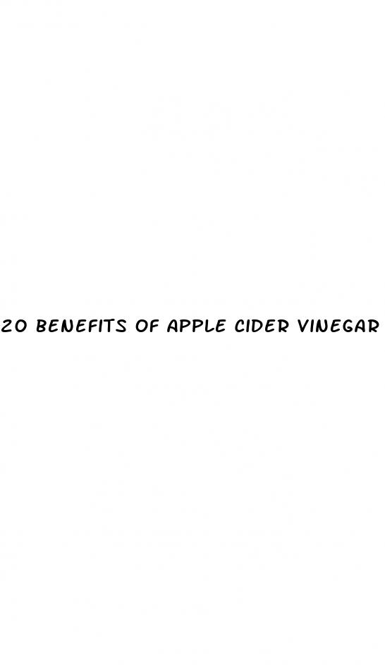20 benefits of apple cider vinegar