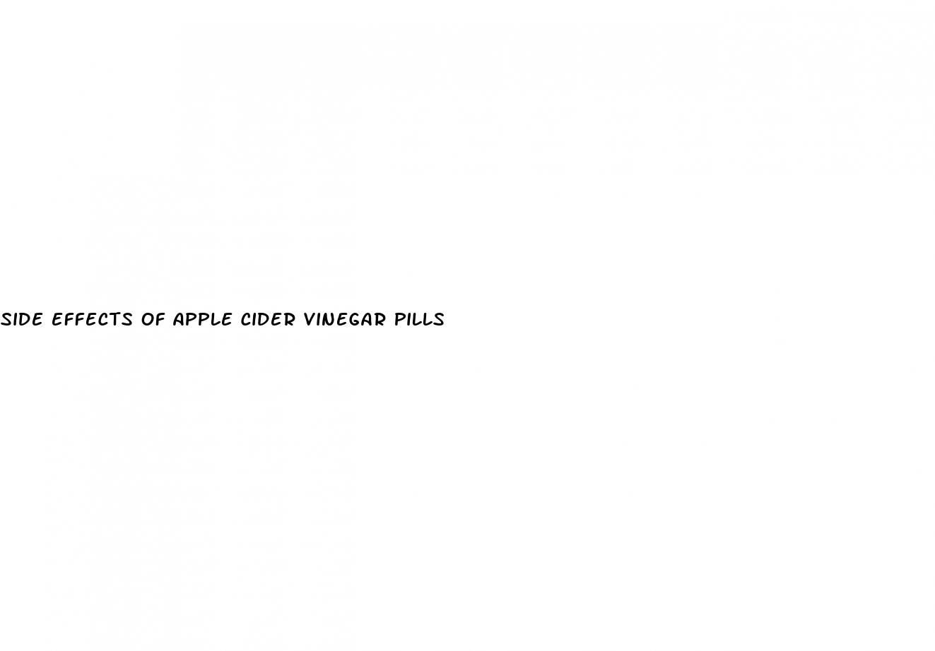 side effects of apple cider vinegar pills