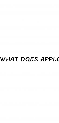 what does apple cider vinegar do to you