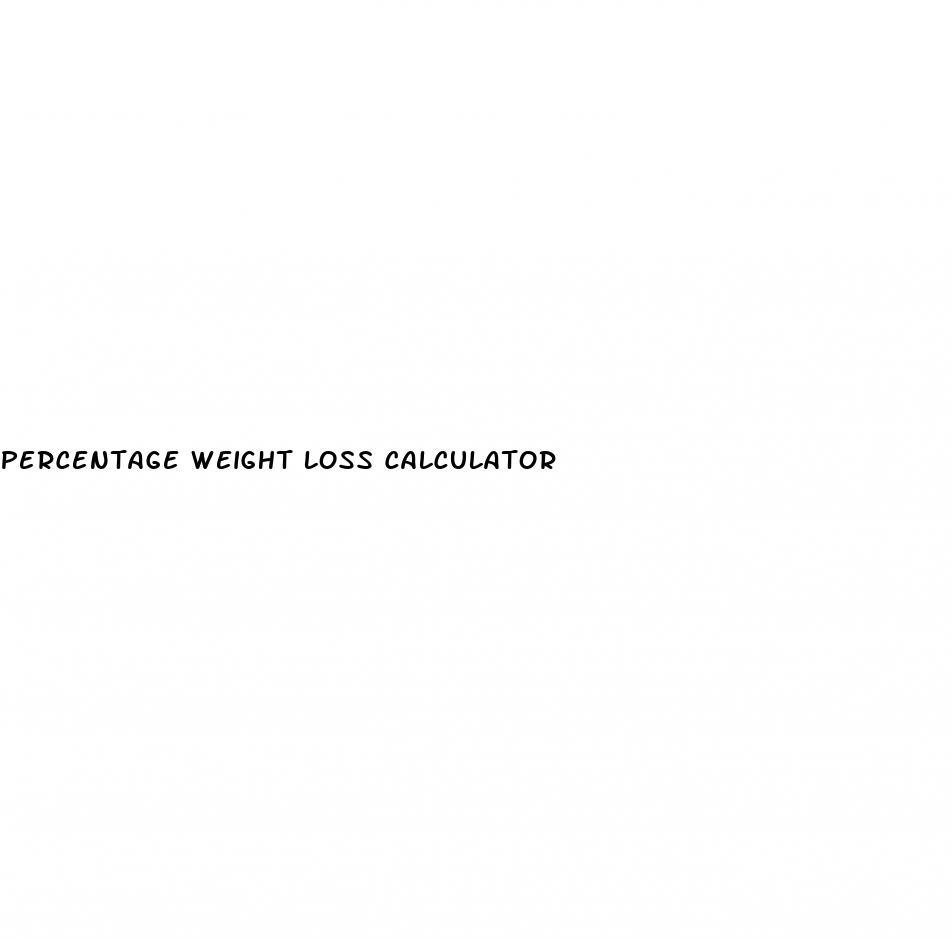 percentage weight loss calculator