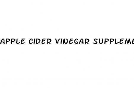 apple cider vinegar supplements for weight loss