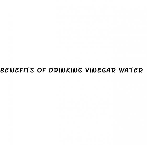 benefits of drinking vinegar water