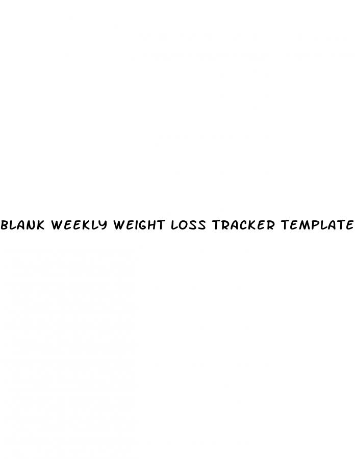 blank weekly weight loss tracker template