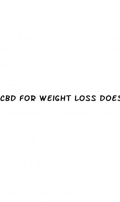 cbd for weight loss does it work