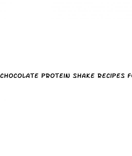 chocolate protein shake recipes for weight loss