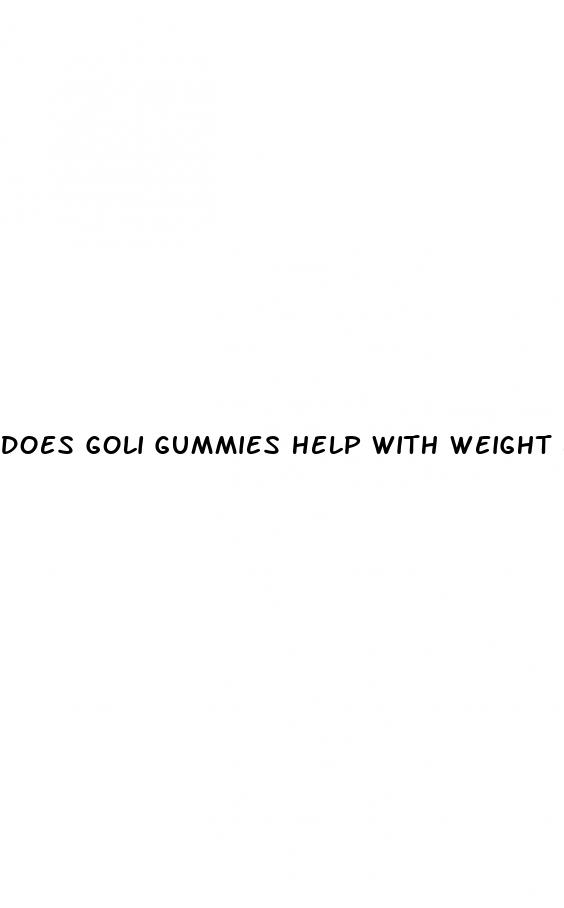 does goli gummies help with weight loss