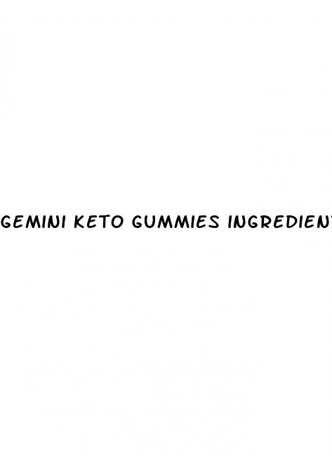 gemini keto gummies ingredients