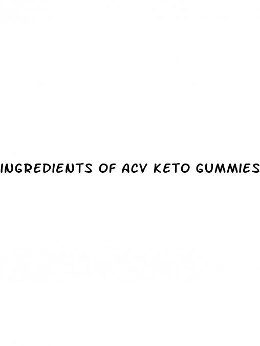 ingredients of acv keto gummies