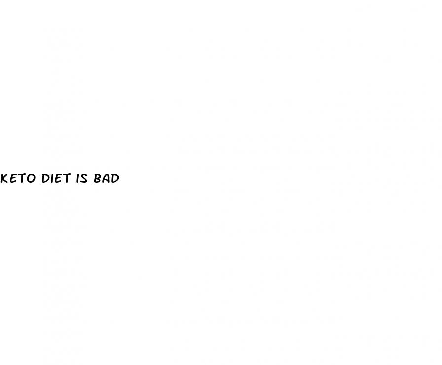 keto diet is bad
