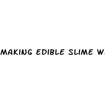 making edible slime with gummy bears