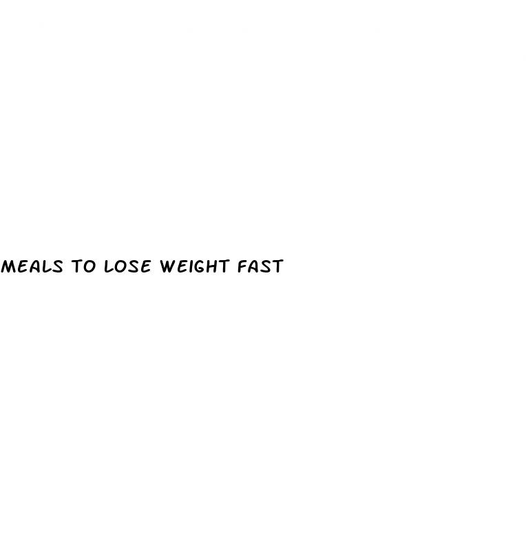 meals to lose weight fast